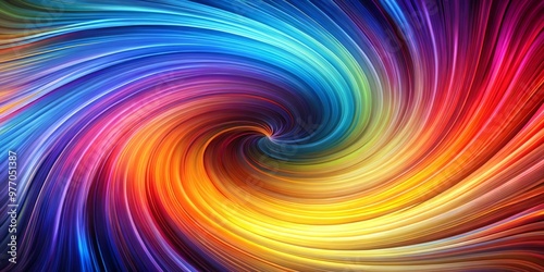 Abstract Swirling Rainbow Lines, digital art, abstract art, colorful, swirl , digital art, abstract art