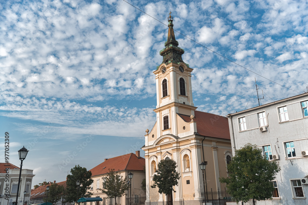 Fototapeta premium Church of the Assumption of the Blessed Virgin Mary at Veliki Trg square in Zemun, Belgrade