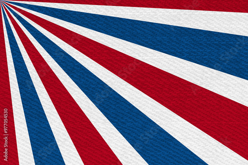  Retro red, white and blue ray sun burst abstract background