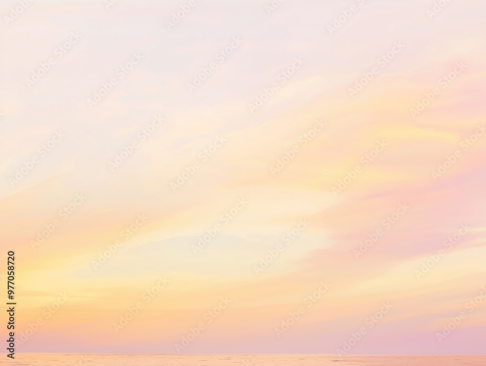 Pastel colored sky creating a dreamlike background Pastel colored sky creating a dreamlike background