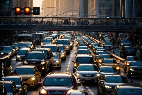 traffic jam in a big city