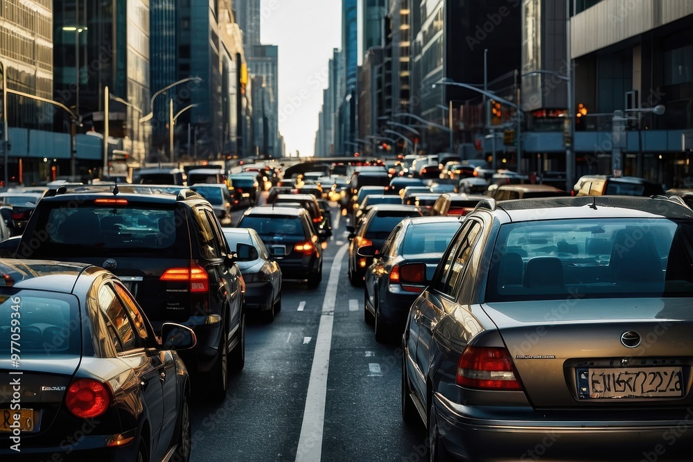 traffic jam in a big city traffic jam in a big city