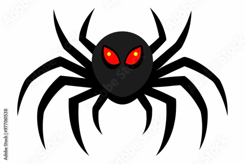 Halloween spider,spider net silhouette vector,icon on white background.