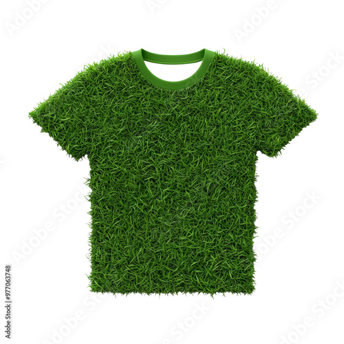 Green grass texture t shirt design for nature inspired fashion photo