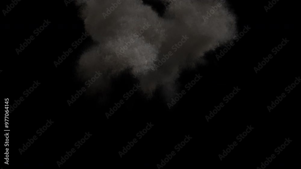 Violent explosion on the ground. Can be used as a special effect for your projects, video texture or background for designs, scenes, etc.