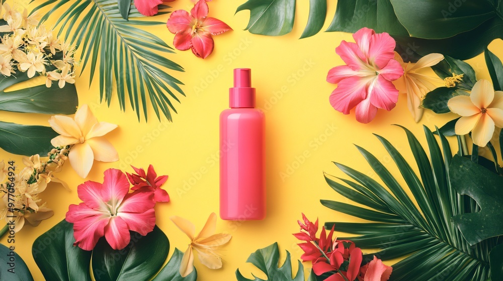 Graphic design-ready cosmetic product mockup, blank template for ads