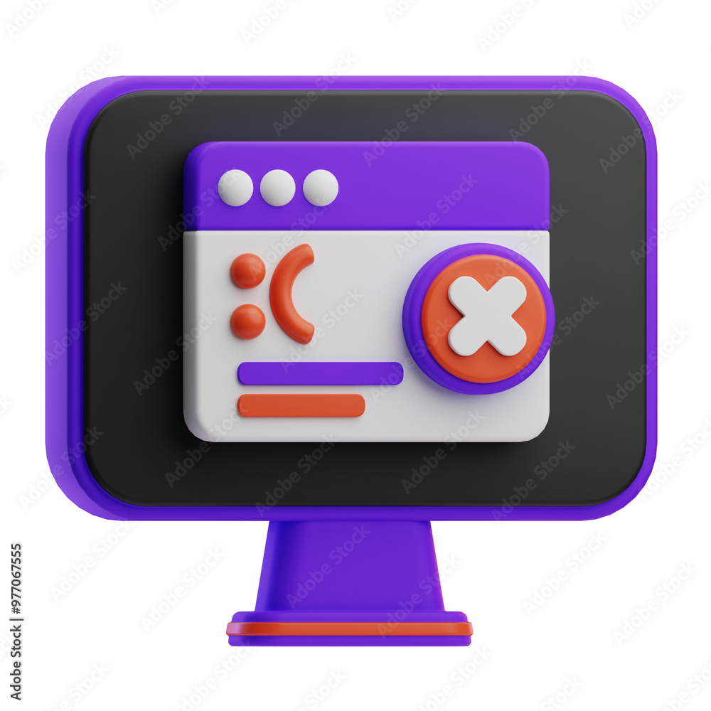 Blue Screen Error cyber security illustration 3d Blue Screen Error cyber security illustration 3d