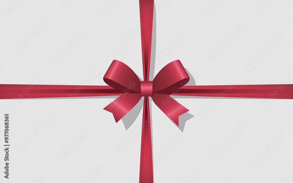 Generative-AI, Boxing Day with Red Bows and Minimalist Gift Design Generative-AI, Boxing Day with Red Bows and Minimalist Gift Design