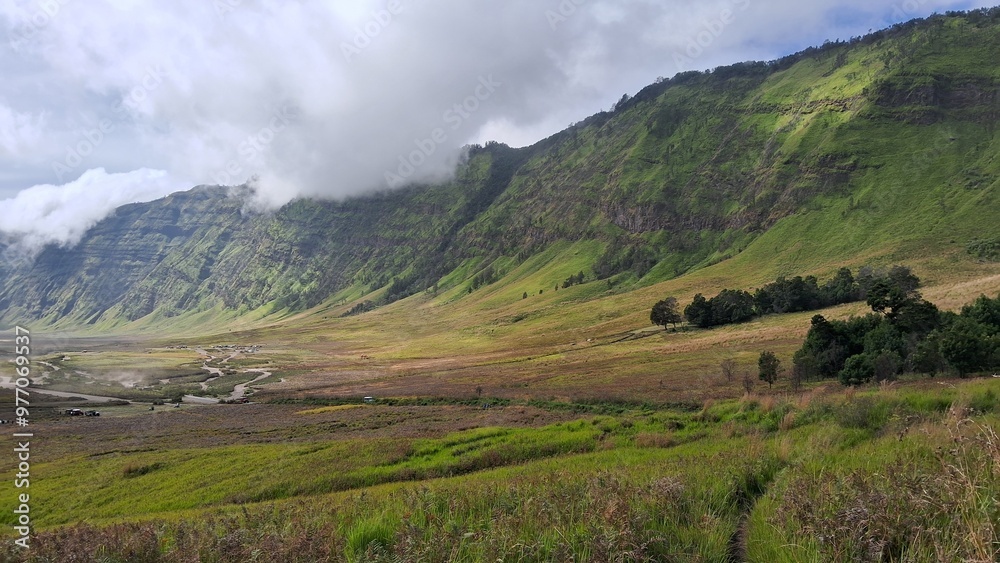 Naklejka premium landscape with mountains