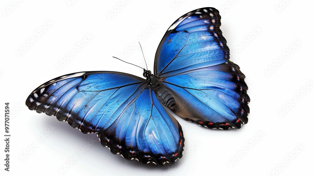 Fototapeta premium Blue butterfly isolated