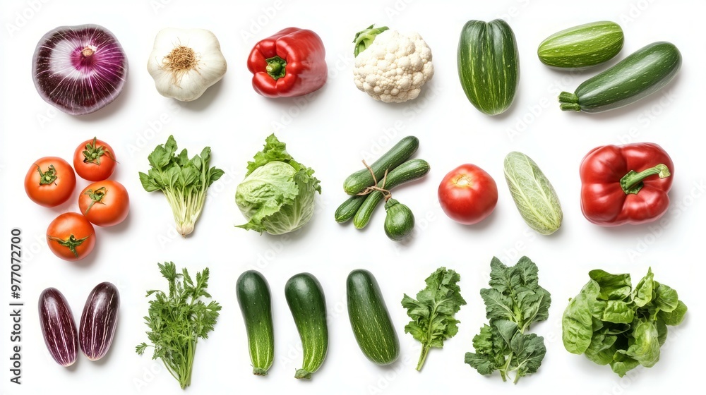 fresh vegetables on white background
fresh vegetables on white background