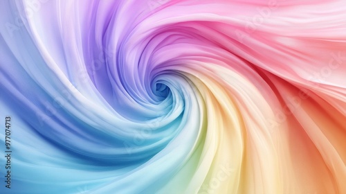 Colorful Abstract Swirl Pattern with Gradient Rainbow Shades and Soft Textures