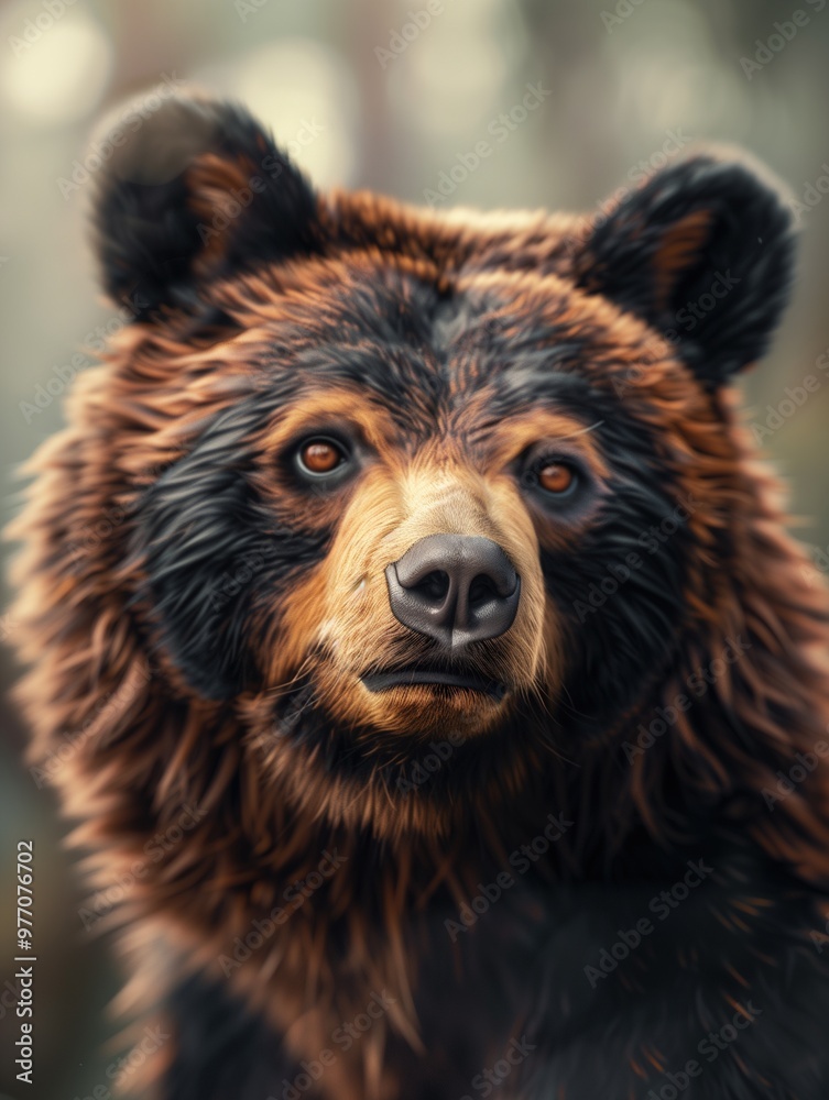 Sloth Bear, Melursus ursinus, Indian Bear Close Up Portrait in Wildlife Sloth Bear, Melursus ursinus, Indian Bear Close Up Portrait in Wildlife