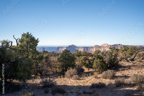 A beautiful view of red rock canyons in Canyonlands National Park, Utah.