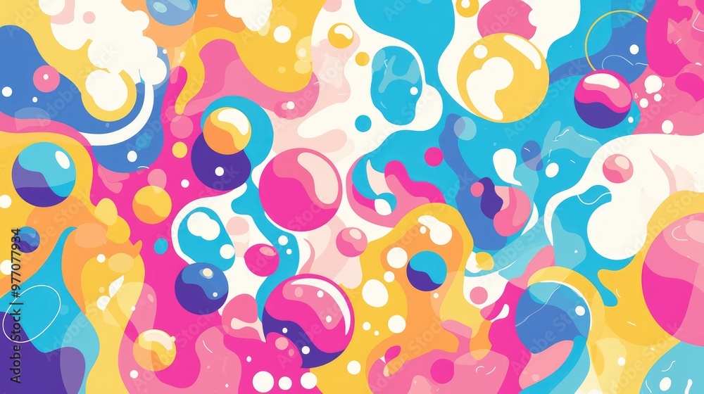 Colorful liquid background featuring playful bubbles Fluid shapes create a vibrant design ideal for children s themes Eps10 vector format Colorful liquid background featuring playful bubbles Fluid shapes create a vibrant design ideal for children s themes Eps10 vector format