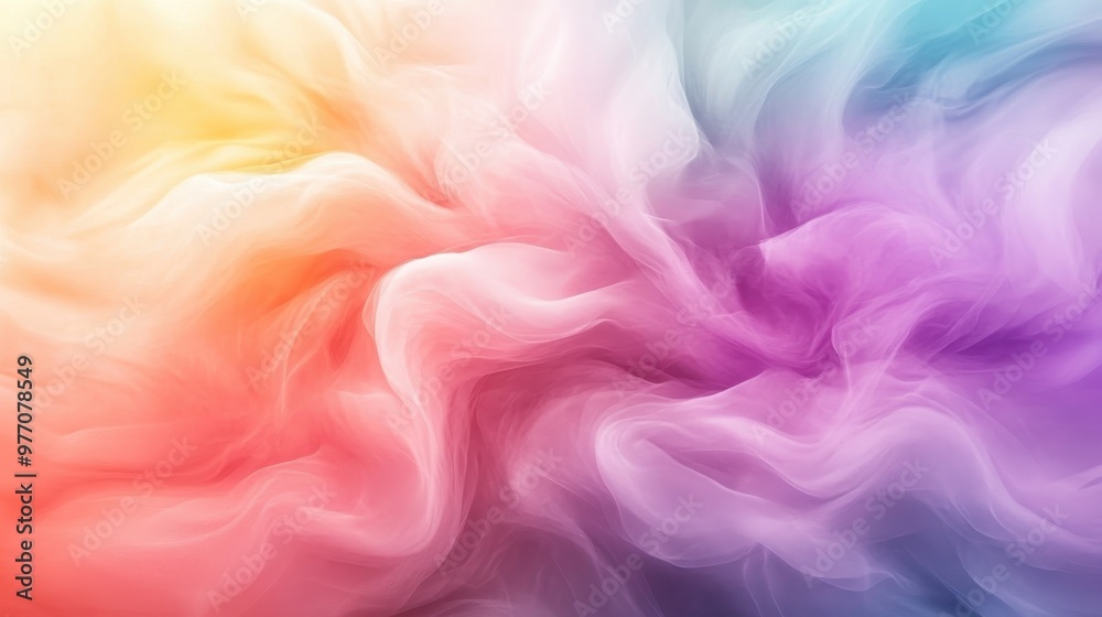 Abstract Colorful Smoke Background with Soft Gradient Pastel Hues and Flowing Shapes Abstract Colorful Smoke Background with Soft Gradient Pastel Hues and Flowing Shapes