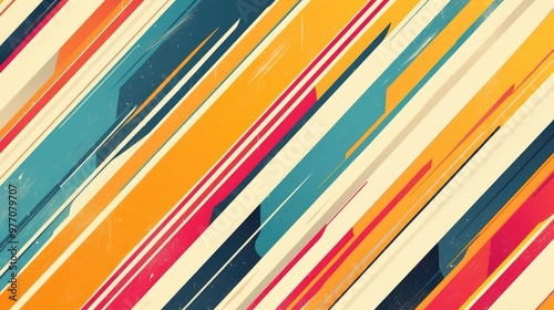 Abstract striped pattern illustration featuring trendy colors in a horizontal layout Vector design with a modern aesthetic