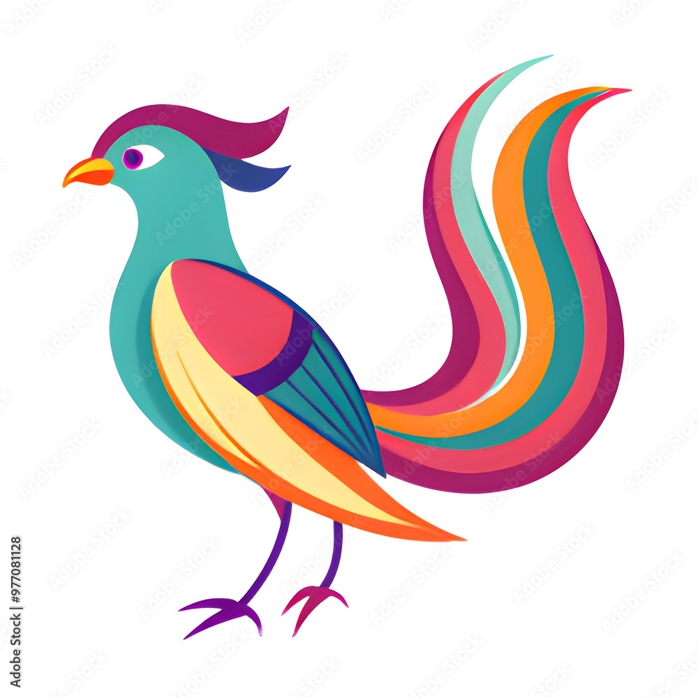 A Bird With A Colorful Tail With Background A Bird With A Colorful Tail With Background