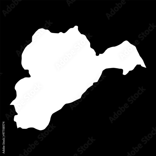 Logar province map, administrative division of Afghanistan. photo