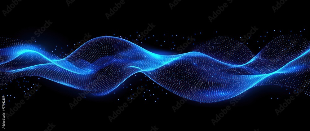 Fototapeta premium Abstract Blue Wave