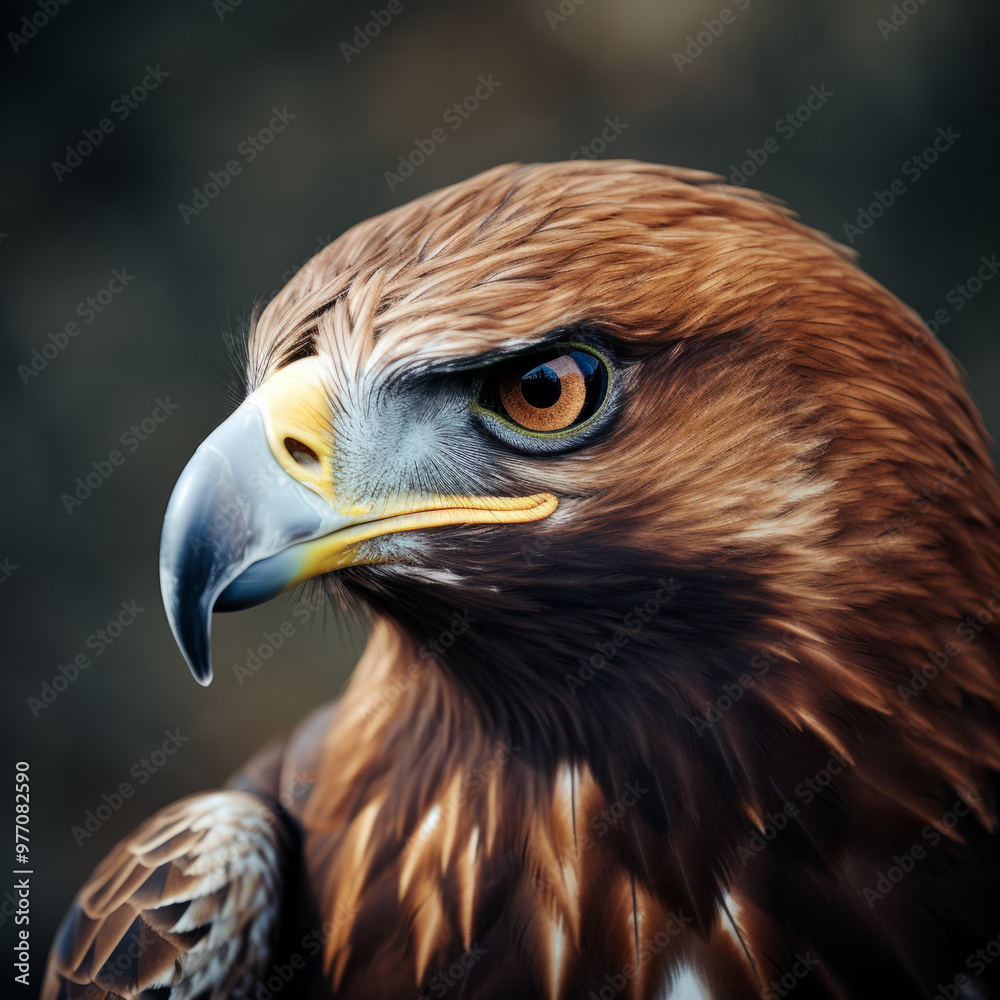 Obraz premium Majestic Golden Eagle in Soaring Splendor - Exquisite Wildlife Capture