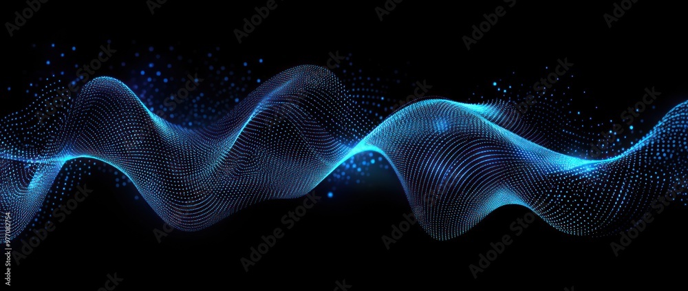 Fototapeta premium Abstract Blue Wave Background