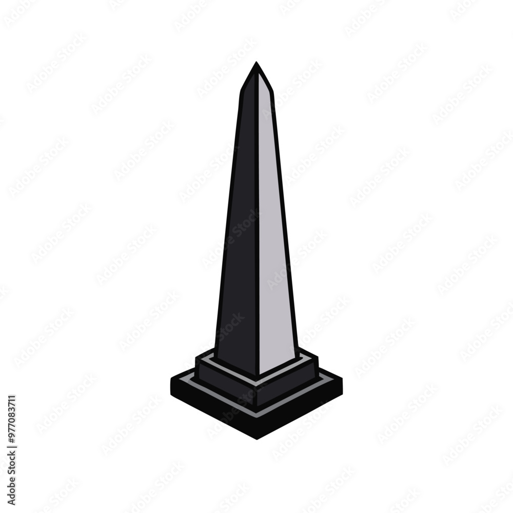 a Obelisk icon, vector silhouette illustration, isolated white background a Obelisk icon, vector silhouette illustration, isolated white background