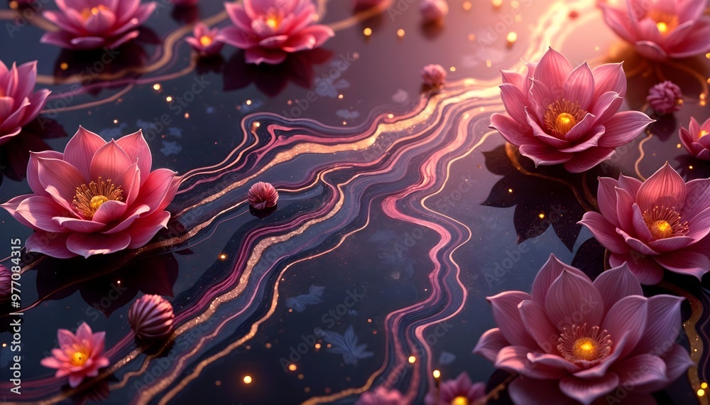 pink lotus flowers background pink lotus flowers background
