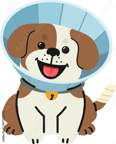 Funny puppy dog cartoon vector