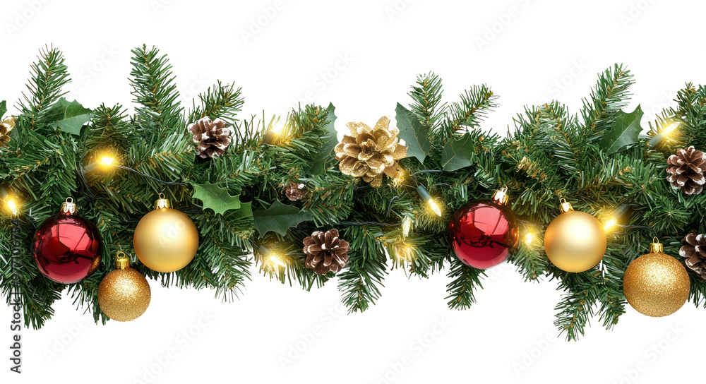 © Rawpixel.com - Seamless decorative christmas border with coniferous branches and garlands of christmas lights and ornaments cosmetics festival perfume. © Rawpixel.com - Seamless decorative christmas border with coniferous branches and garlands of christmas lights and ornaments cosmetics festival perfume.