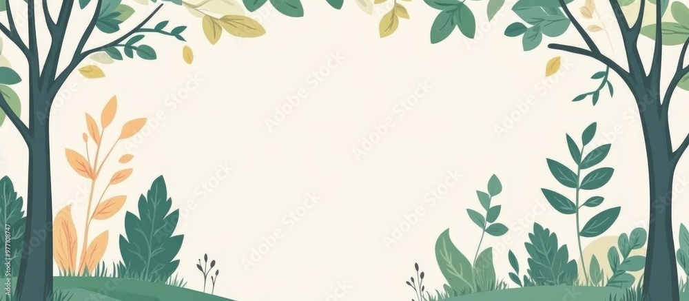 Looping Frame Of Trees And Plants For Green Environment Looping Frame Of Trees And Plants For Green Environment