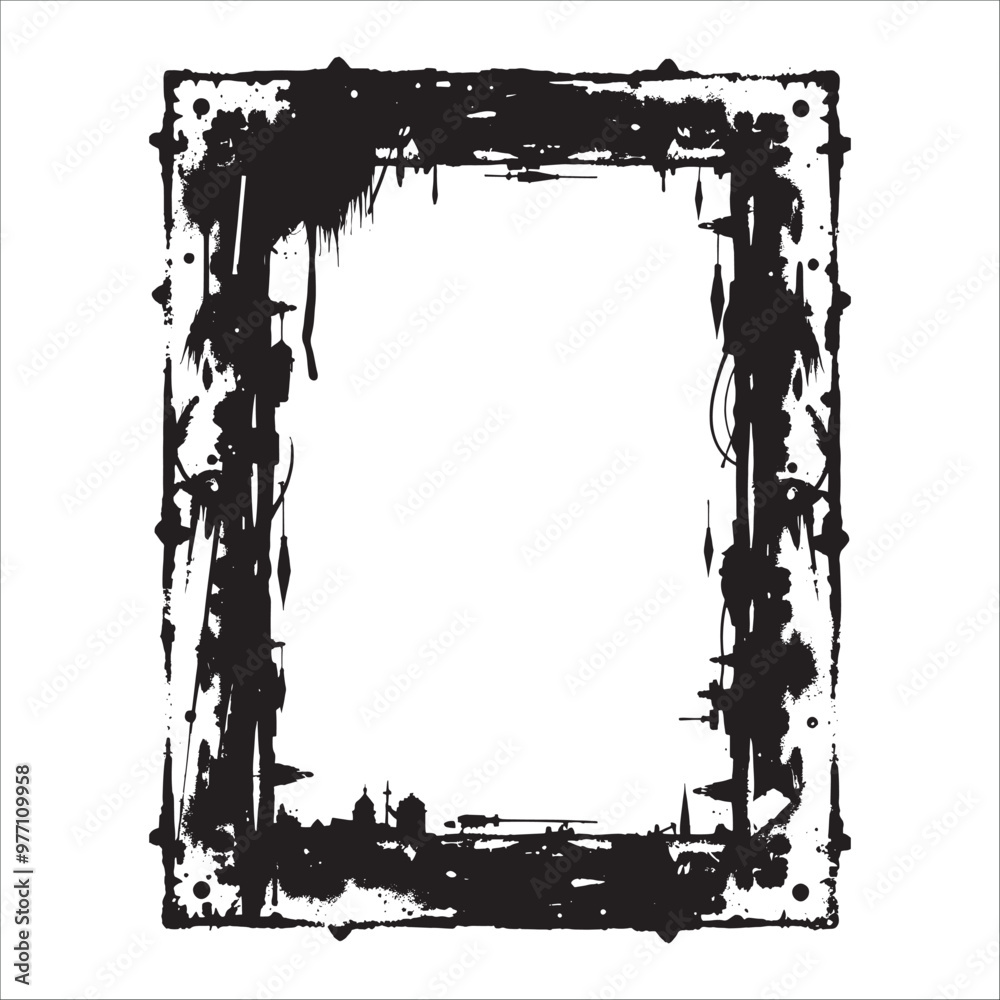 Grunge frame with space for text or image. Vector illustration. Grunge frame with space for text or image. Vector illustration.
