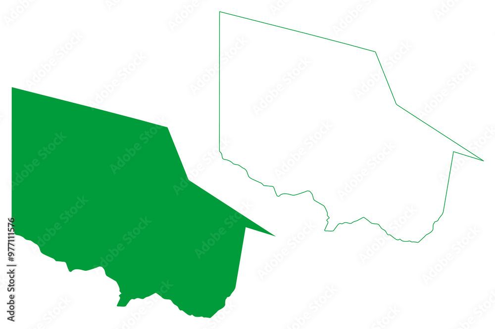 Jardim municipality (Ceará state, Municipalities of Brazil, Federative Republic of Brazil) map vector illustration, scribble sketch Jardim map