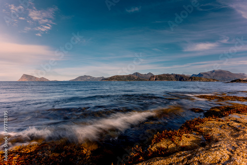 sunset over the Norway sea