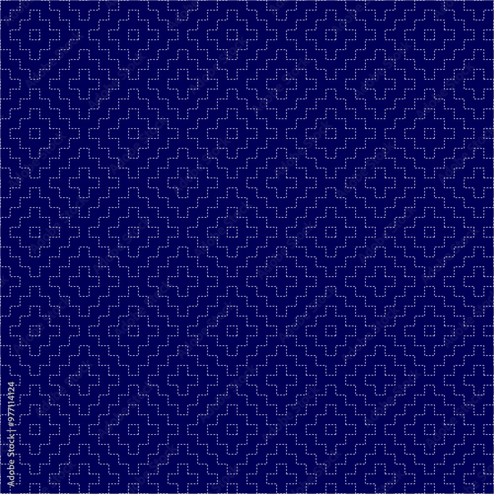 Fototapeta premium sashiko pattern 007