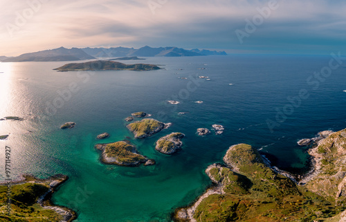 sunset over the Norway sea