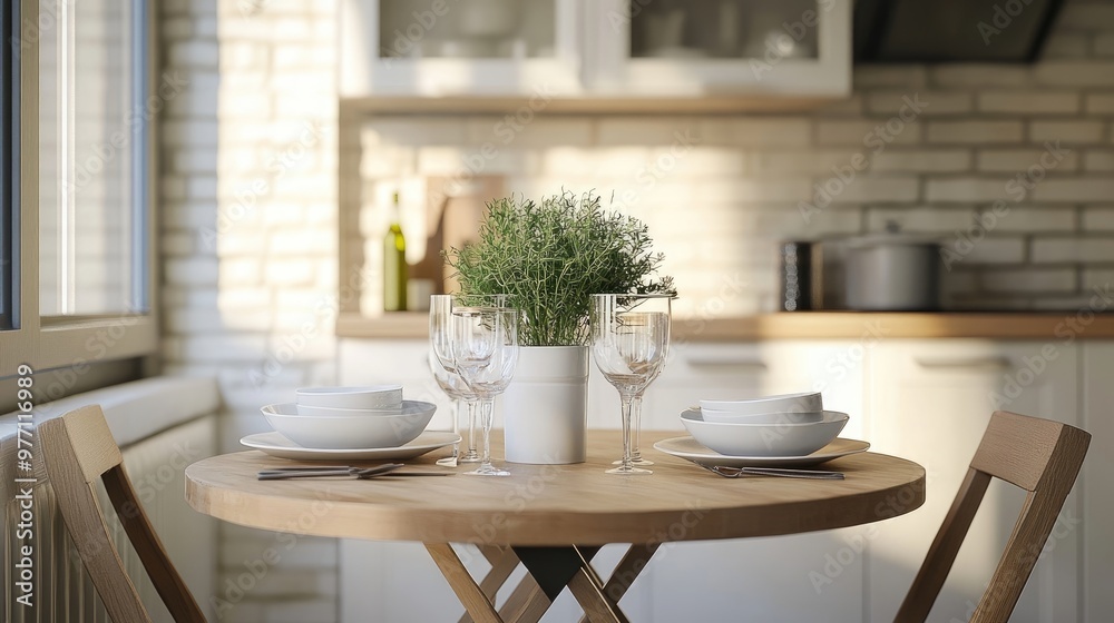 compact dining table set with foldable chairs in a cozy kitchen nook compact dining table set with foldable chairs in a cozy kitchen nook