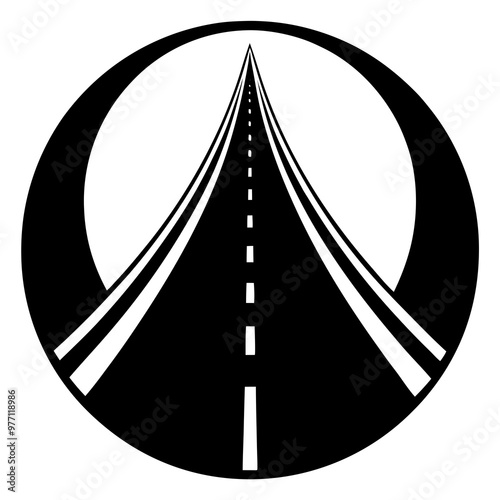 Road Icon Vector - Cartoon, Clipart, Line Art Design for Printables