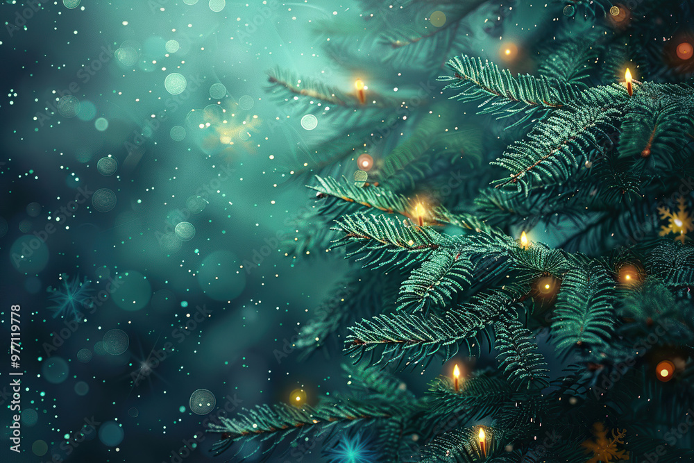 Christmas greeting card with bright winter holiday composition and New Year background Christmas greeting card with bright winter holiday composition and New Year background