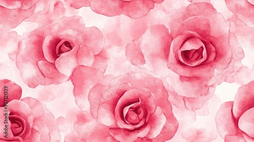 Abstract floral watercolor seamless pattern featuring pink roses Suitable for swimwear web design branding printing textiles cards wrapping and invitations