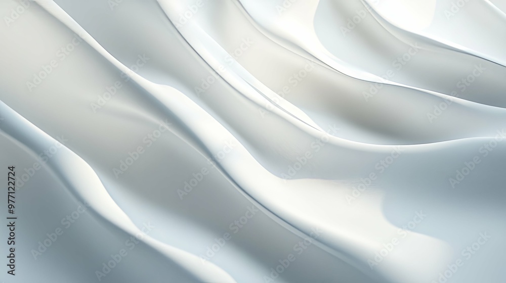 Abstract Draped White Fabric with Soft Lighting Abstract Draped White Fabric with Soft Lighting