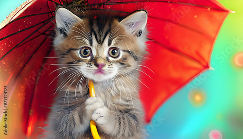 A cat holding an umbrella on a rainy day
Generative AI