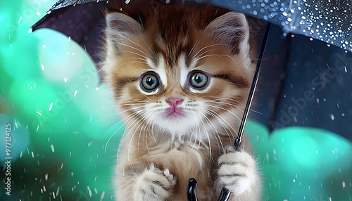 A cat holding an umbrella on a rainy day
Generative AI
