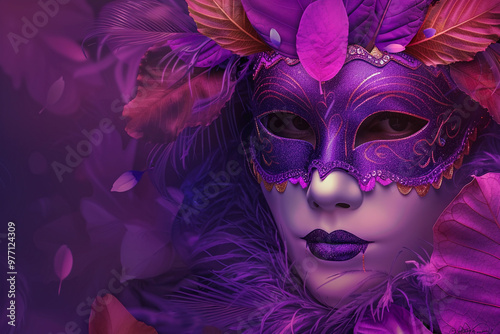 Wallpaper Mural Beautiful greeting card with bright holiday composition for happy celebrate mardi gras Torontodigital.ca