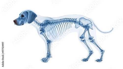 Veterinary X Ray Photograph of a Dog s Skeletal Structure 