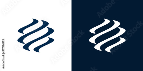 Drill Auger icon logo spiral abstract industrial mining vector isolated