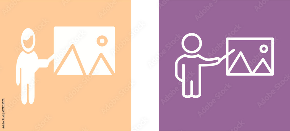 Art Museum Guide Vector Icon Art Museum Guide Vector Icon