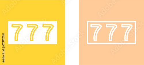 Triple Sevens Vector Icon