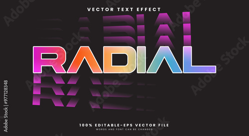 Radial Text Effect Template with Motion Style