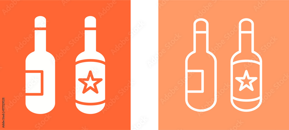 Beer Bottles Vector Icon Beer Bottles Vector Icon